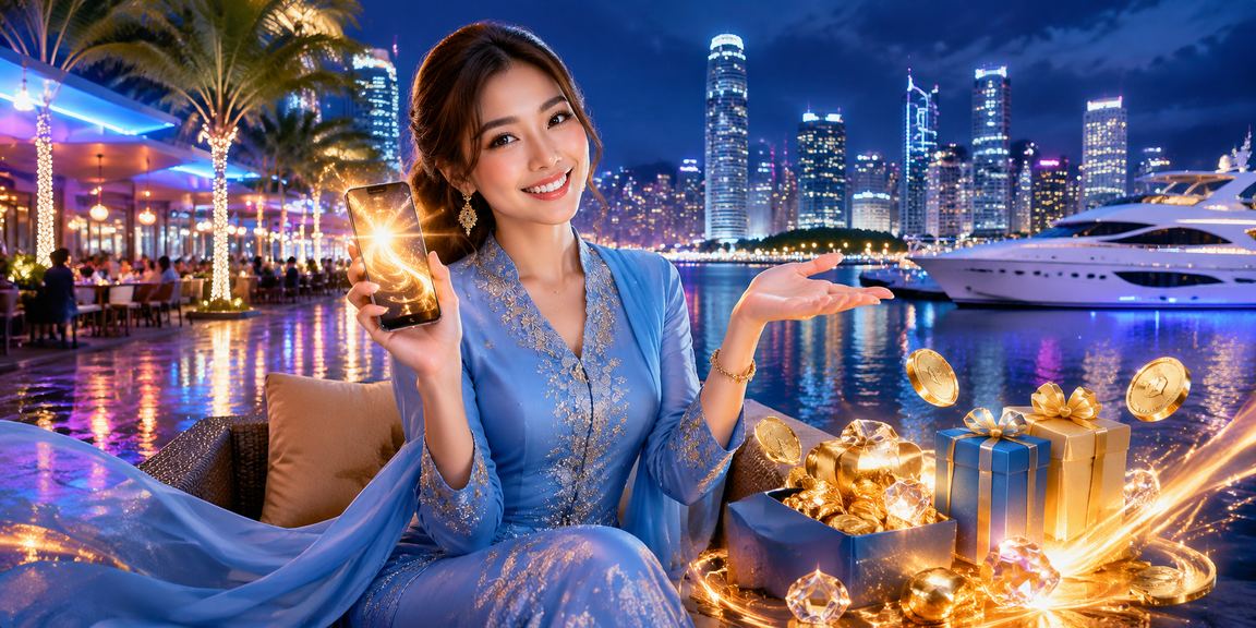 Penang player in baju kurung receiving a kiss4d virtual sports cashback bonus